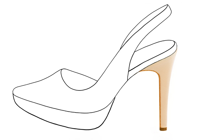 5 inch / 12.5 cm high slim heels with 1 1&frasl;8 inch / 3 cm high platforms at the front. Profile view - Florence KOOIJMAN